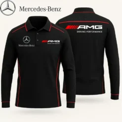 Premium  Men's Long Sleeve Polo MERCEDES-YVWYB-015018583