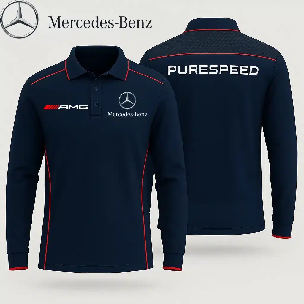 Premium Men's Long Sleeve Polo MERCEDES-YVWYB-015018582
