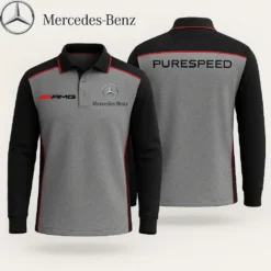 Premium  Men's Long Sleeve Polo MERCEDES-YVWYB-015018581