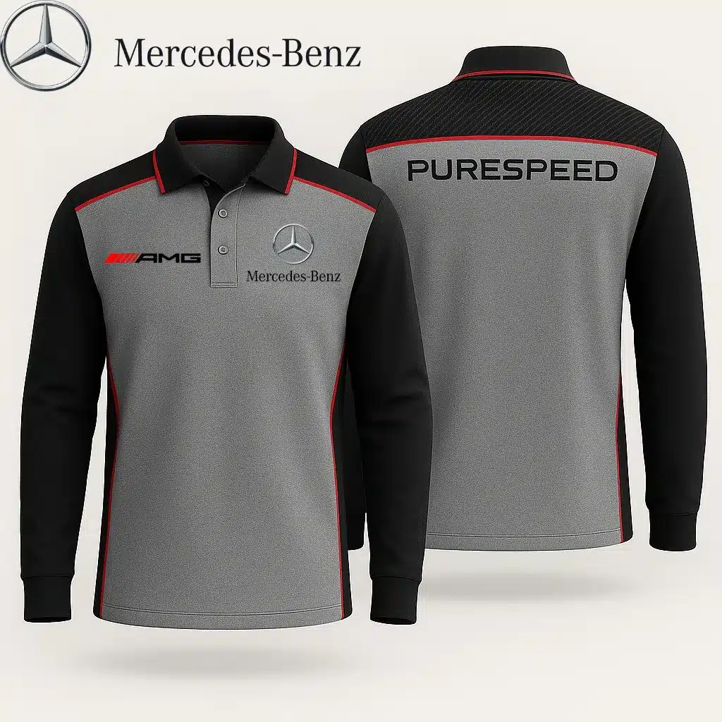 Premium Men's Long Sleeve Polo MERCEDES-YVWYB-015018581