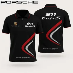 Premium  Men's Zip Polo Shirt PORSCHE-TZPO-APS8104911