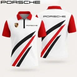 Premium  Men's Zip Polo Shirt PORSCHE-TZPO-APS8104915