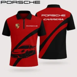 Premium  Men's Zip Polo Shirt PORSCHE-TZPO-APS8104916