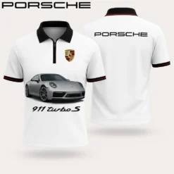 Premium  Men's Zip Polo Shirt PORSCHE-TZPO-APS8104917