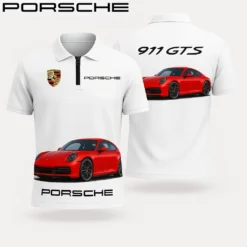 Premium  Men's Zip Polo Shirt PORSCHE-TZPO-APS8104918