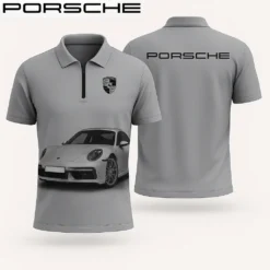 Premium  Men's Zip Polo Shirt PORSCHE-TZPO-APS8104919