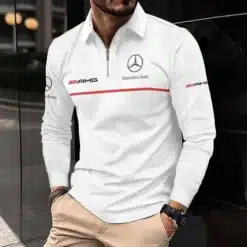 Premium  Men's Long Sleeve Polo MERCEDES-HGWY-014381902