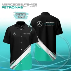 Premium  Customized Men's Short Button Shirt MERCEDES-SP-BTS018616