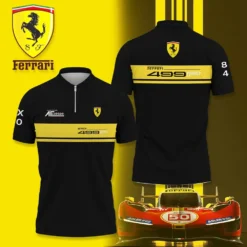 Premium  Men's Zip Polo Shirt FERRARI-TZPO-0075777