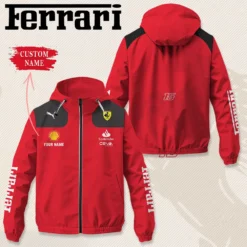 Premium  Customized Men's Windbreaker Jacket FERRARI-C695-0075586
