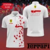 Premium  Customized Men's Zip Polo Shirt FERRARI-TZPO-0075743
