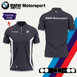 Premium  Customized Men's Zip Polo Shirt BMW-TZPO-087581838