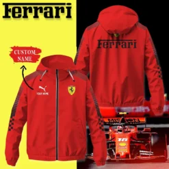 Premium  Customized Men's Windbreaker Jacket FERRARI-C695-0075584
