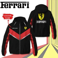 Premium  Customized Men's Windbreaker Jacket FERRARI-C695-0075582