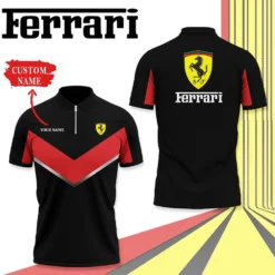 Premium  Customized Men's Zip Polo Shirt FERRARI-TZPO-0075749