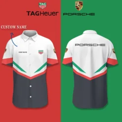 Premium  Customized Men's Short Button Shirt PORSCHE-SP-BTS018607