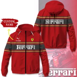 Premium  Customized Men's Windbreaker Jacket FERRARI-C695-0075581