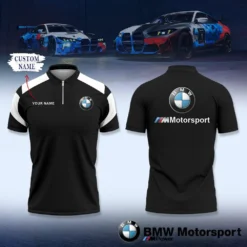 Premium  Customized Men's Zip Polo Shirt BMW-TZPO-087581859