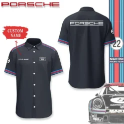 Premium  Customized Men's Short Button Shirt PORSCHE-SP-BTS018612