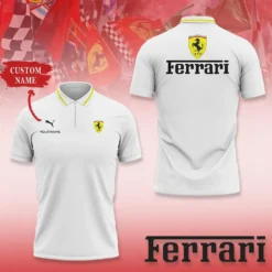Premium  Customized Men's Zip Polo Shirt FERRARI-TZPO-0075754