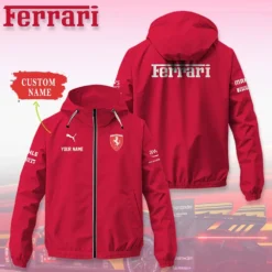 Premium  Customized Men's Windbreaker Jacket FERRARI-C695-0075577
