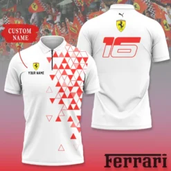 Premium  Customized Men's Zip Polo Shirt FERRARI-TZPO-0075756