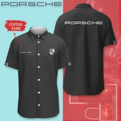 Premium  Customized Men's Short Button Shirt PORSCHE-SP-BTS018610