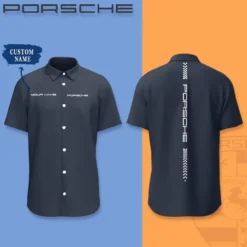 Premium  Customized Men's Short Button Shirt PORSCHE-SP-BTS018611
