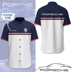 Premium  Customized Men's Short Button Shirt PORSCHE-SP-BTS018576