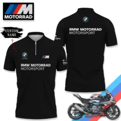 Premium  Customized Men's Zip Polo Shirt BMW-TZPO-087581854