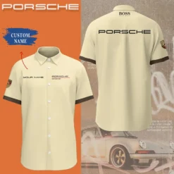 Premium  Customized Men's Short Button Shirt PORSCHE-SP-BTS018603