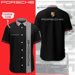 Premium  Customized Men's Short Button Shirt PORSCHE-SP-BTS018606