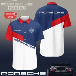 Premium  Customized Men's Short Button Shirt PORSCHE-SP-BTS018602