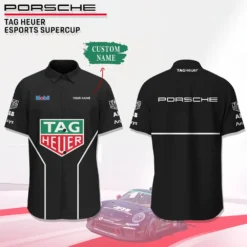 Premium  Customized Men's Short Button Shirt PORSCHE-SP-BTS018601