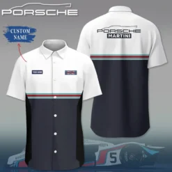 Premium  Customized Men's Short Button Shirt PORSCHE-SP-BTS018597