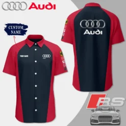 Premium  Customized Men's Short Button Shirt AUDI-SP-BTS018680