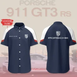 Premium  Customized Men's Short Button Shirt PORSCHE-SP-BTS018587
