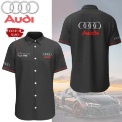 Premium  Customized Men's Short Button Shirt AUDI-SP-BTS018681