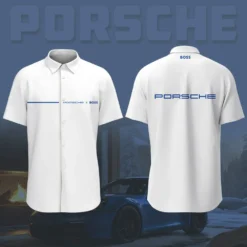 Premium  Men's Short Button Shirt PORSCHE-SP-BTS018571