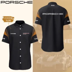 Premium  Customized Men's Short Button Shirt PORSCHE-SP-BTS018592