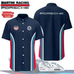 Premium  Customized Men's Short Button Shirt PORSCHE-SP-BTS018588