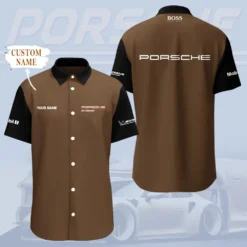 Premium  Customized Men's Short Button Shirt PORSCHE-SP-BTS018581