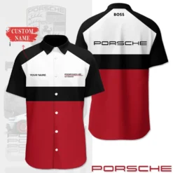 Premium  Customized Men's Short Button Shirt PORSCHE-SP-BTS018579