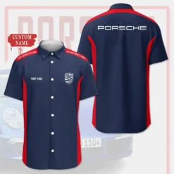 Premium  Customized Men's Short Button Shirt PORSCHE-SP-BTS018578