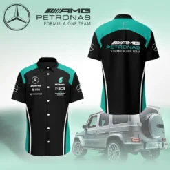 Premium  Men's Short Button Shirt MERCEDES-SP-BTS018642