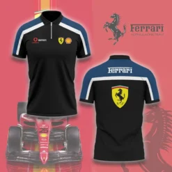 Premium  Men's Zip Polo Shirt FERRARI-TZPO-0075774