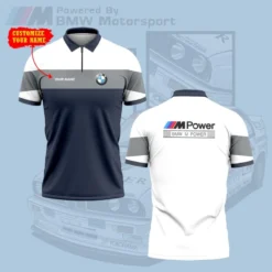 Premium  Customized Men's Zip Polo Shirt BMW-TZPO-087581849