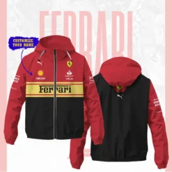 Premium  Customized Men's Windbreaker Jacket FERRARI-C695-0075569
