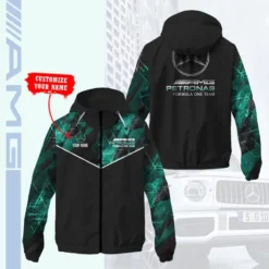 Premium  Customized Men's Windbreaker Jacket MERCEDES-C695-0075652