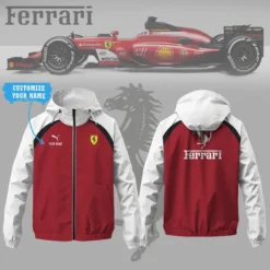 Premium  Customized Men's Windbreaker Jacket FERRARI-C695-0075559